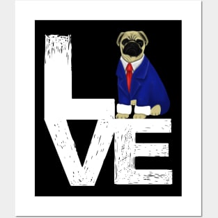 Pug Love Dog Lovers Gift Posters and Art